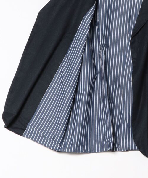 GALLEGO DESPORTES（ギャレゴデスポート）の「GALLEGO DESPORTES | ウールフランネル ボタンレスジャケット WOMEN（テーラードジャケット・レディース・グレー/ネイビー・S）」の4枚目の写真