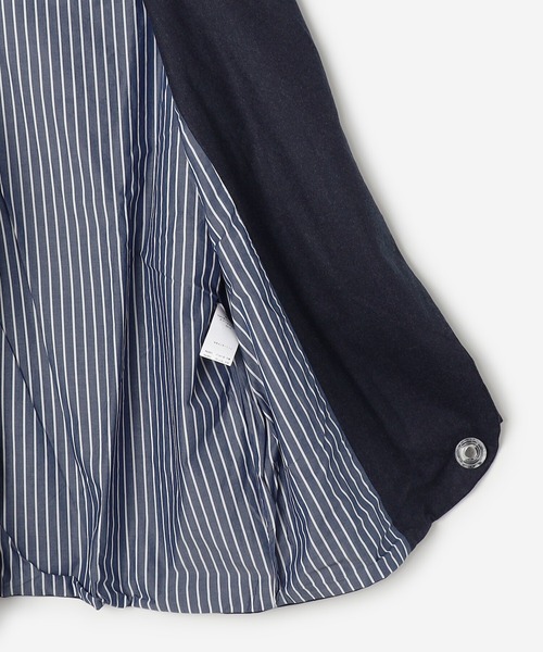 GALLEGO DESPORTES（ギャレゴデスポート）の「GALLEGO DESPORTES | ウールフランネル ボタンレスジャケット WOMEN（テーラードジャケット・レディース・グレー/ネイビー・S）」の16枚目の写真