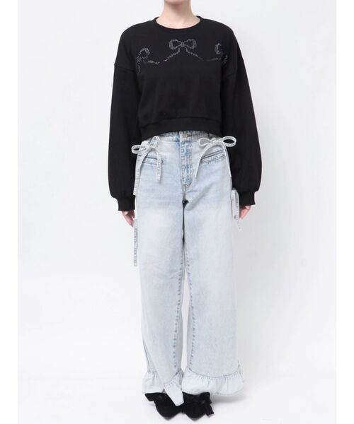 merry jenny(メリージェニー)の「ribbonホットフィックススウェット(スウェット・レディース・ブラック/ライトグレー/ピンク・FREE)」の11枚目の写真