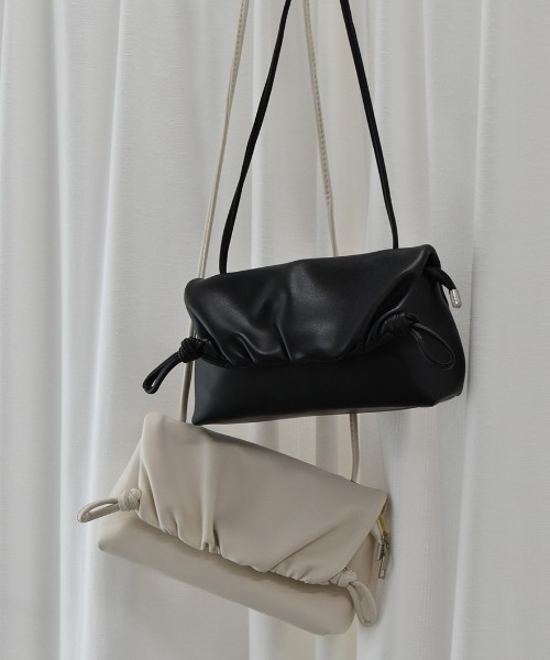 【 】大人上品シンプル☆ノット〇ショルダーバッグ ノットデザインスクエアバッグ／knot design square bag 肩掛け