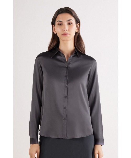新品⭐️インティミッシミ ホワイト　シルクシャツ Intimissimi ブラウス シャツ シルク レディース : ZOZOTOWN