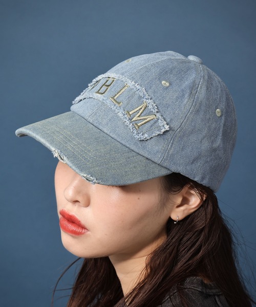 PAGEBOY（ページボーイ）の「PBLIM/デニムキャップ（キャップ・レディース・サックスブルー/ダークブルー・FREE）」の2枚目の写真