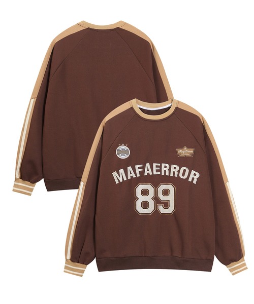 【セール】HOOK -select- オールドアメリカン風ナンバー刺繍切り替えスウェット（スウェット）｜HOOK（フック）