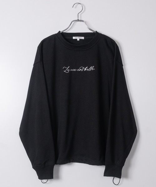 JOHN'S CLOSET(ジョンズクローゼット)の「【13】ドローコード付 デザインクルーネックスウェット(スウェット・メンズ・ライトグレー/ブラック/オフホワイト/グレー系1/ホワイト系1/ブラック系1・MEDIUM/LARGE)」の14枚目の写真