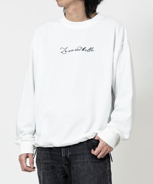 JOHN'S CLOSET(ジョンズクローゼット)の「【13】ドローコード付 デザインクルーネックスウェット(スウェット・メンズ・ライトグレー/ブラック/オフホワイト/グレー系1/ホワイト系1/ブラック系1・MEDIUM/LARGE)」の16枚目の写真