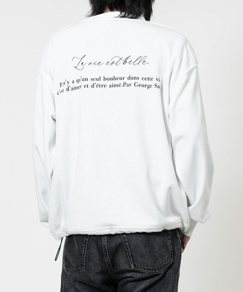 JOHN'S CLOSET(ジョンズクローゼット)の「【13】ドローコード付 デザインクルーネックスウェット(スウェット・メンズ・ライトグレー/ブラック/オフホワイト/グレー系1/ホワイト系1/ブラック系1・MEDIUM/LARGE)」の18枚目の写真