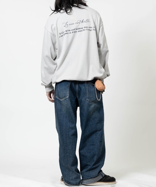 JOHN'S CLOSET(ジョンズクローゼット)の「【13】ドローコード付 デザインクルーネックスウェット(スウェット・メンズ・ライトグレー/ブラック/オフホワイト/グレー系1/ホワイト系1/ブラック系1・MEDIUM/LARGE)」の7枚目の写真