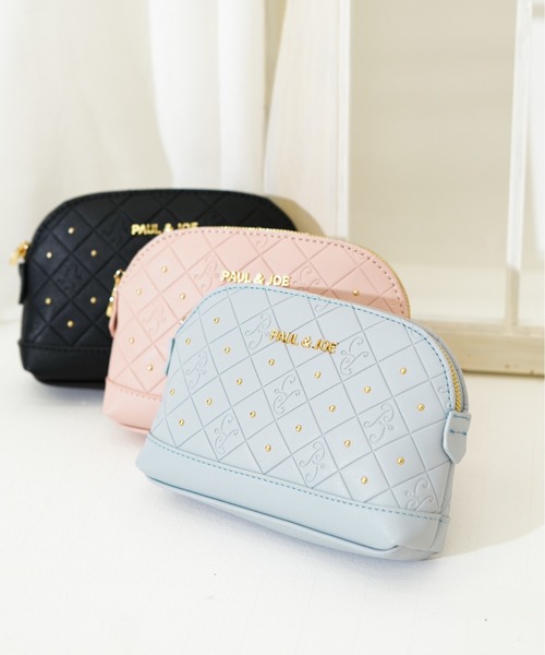 【PAUL & JOE ACCESSOIRES /ポール アンド ジョー アクセソワ 】 エンボス ポーチ（ポーチ）｜PAUL & JOE ACCESSOIRES（ポールアンドジョーアクセソワ）