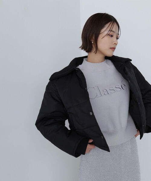 【セール】◇ダブルジャガードロゴニット（ニット/セーター）｜NATURAL BEAUTY BASIC（ナチュラルビューティーベーシック）