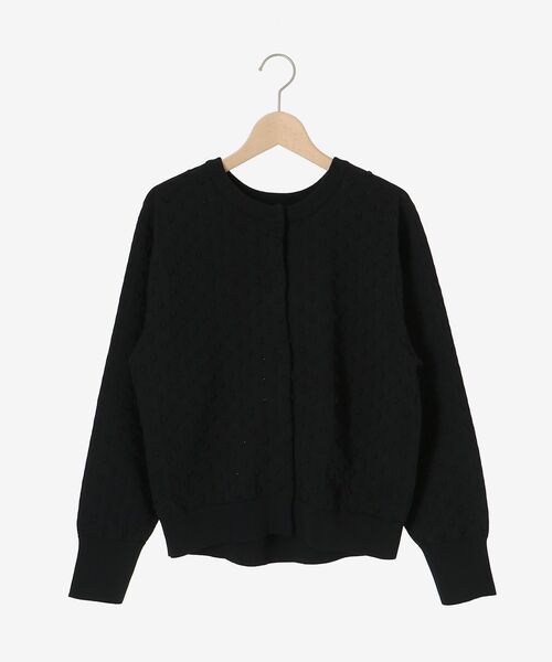 le.coeur blanc（ルクールブラン）の「ドット柄編みカーディガン（カーディガン/ボレロ・レディース・ベージュ/ブラック・38）」の18枚目の写真