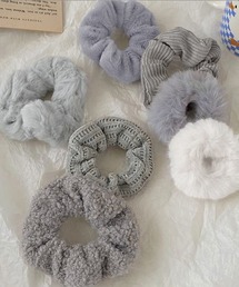 Miniministore | シュシュ 7本セット秋冬ヘアアクセサリー(シュシュ)