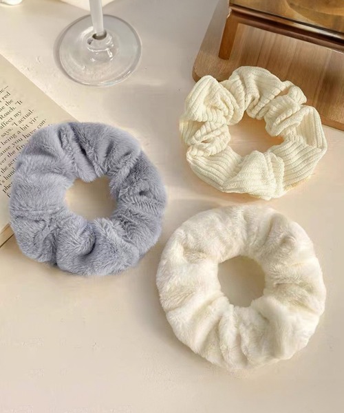 セール】シュシュ 7本セット秋冬ヘアアクセサリー（シュシュ