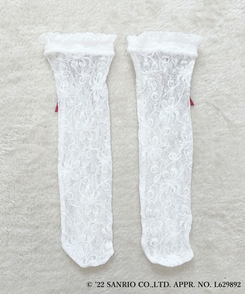 F i.n.t(フィント)の「ロゴリボンレースソックス/ハローキティ/fint フィント(ソックス/靴下・レディース・オフホワイト・FREE)」の3枚目の写真