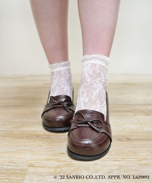 F i.n.t(フィント)の「ロゴリボンレースソックス/ハローキティ/fint フィント(ソックス/靴下・レディース・オフホワイト・FREE)」の6枚目の写真