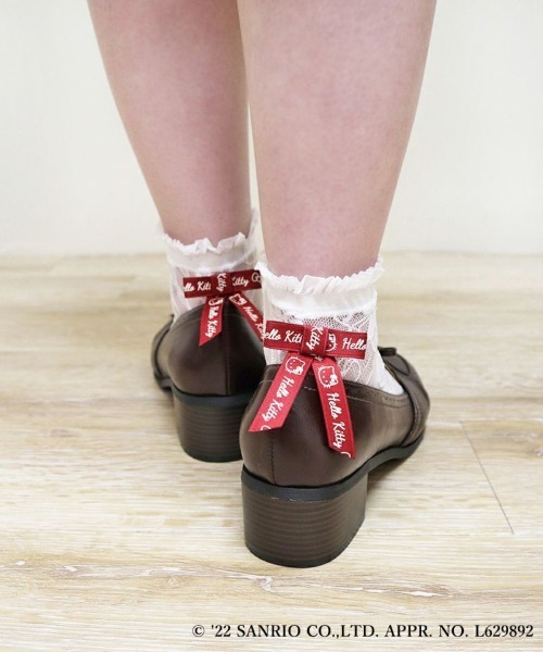 F i.n.t(フィント)の「ロゴリボンレースソックス/ハローキティ/fint フィント(ソックス/靴下・レディース・オフホワイト・FREE)」の7枚目の写真