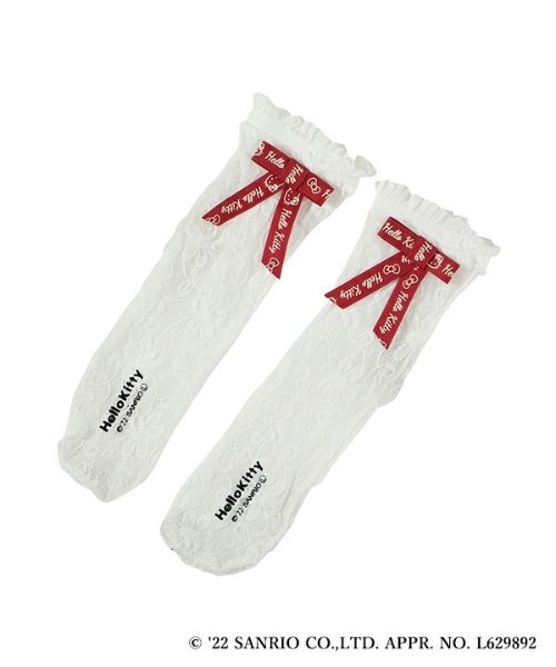 F i.n.t(フィント)の「ロゴリボンレースソックス/ハローキティ/fint フィント(ソックス/靴下・レディース・オフホワイト・FREE)」の11枚目の写真