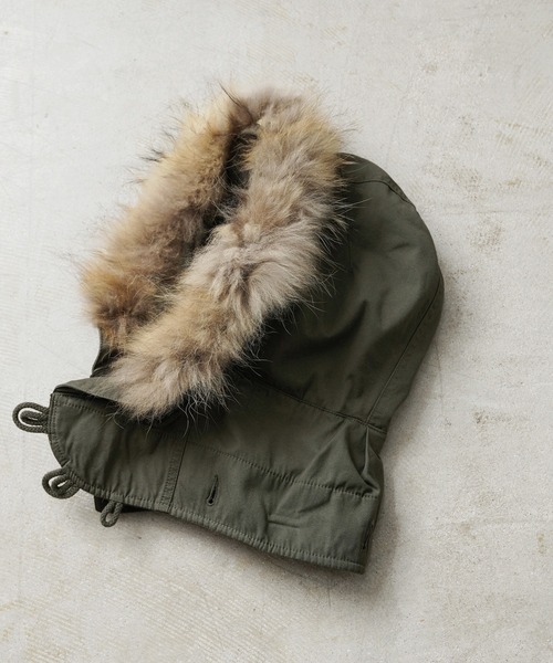 WAIPER.inc（ワイパーインク）の「HOUSTON ヒューストン WP38 WAIPER別注 M-51パーカ / モッズコート用フード リアルファー 【WP38】（モッズコート・メンズ・オリーブ/ブラック・S/M/L/XL）」の17枚目の写真