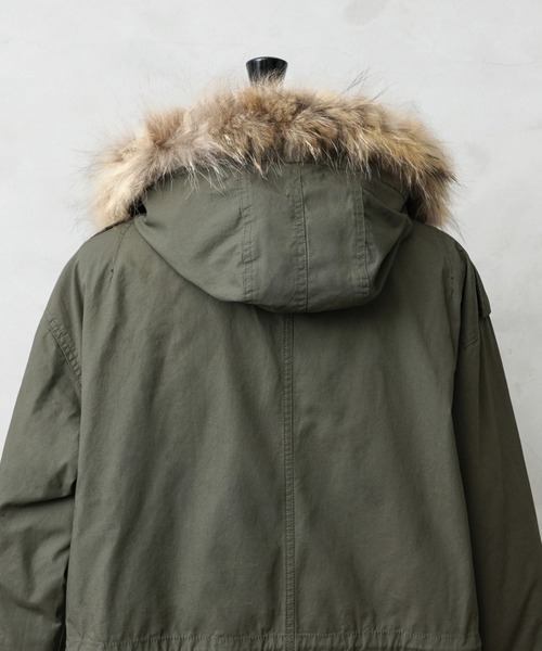 WAIPER.inc（ワイパーインク）の「HOUSTON ヒューストン WP38 WAIPER別注 M-51パーカ / モッズコート用フード リアルファー 【WP38】（モッズコート・メンズ・オリーブ/ブラック・S/M/L/XL）」の10枚目の写真