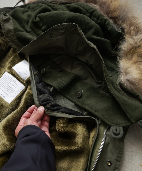 yasuHOUSTON ヒューストン モッズコート用フード リアルファー HOUSTON ヒューストン WAIPER別注 M-51パーカ / モッズコート用