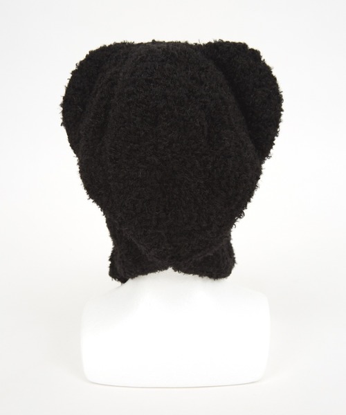 an meets zakka 耳付きファーニットイヤーフラップフーディー帽