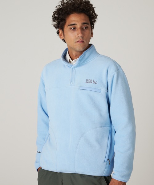 Eddie Bauer(エディーバウアー)の「チューテス スナップモック(スウェット・メンズ・サックスブルー/サファリグリーン/ブラック・XL/M/S/XXL/L)」の1枚目の写真