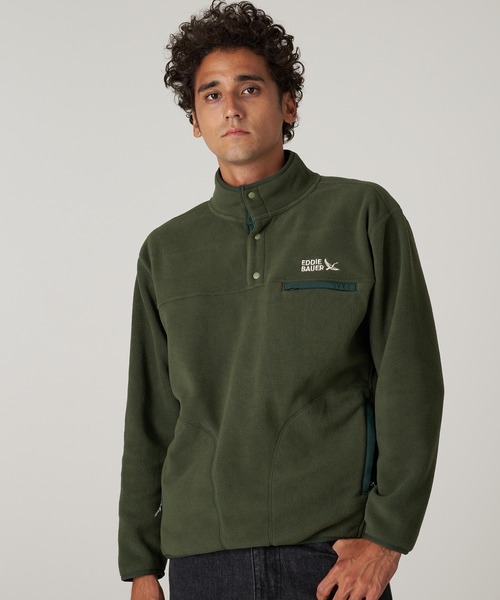 Eddie Bauer(エディーバウアー)の「チューテス スナップモック(スウェット・メンズ・サックスブルー/サファリグリーン/ブラック・XL/M/S/XXL/L)」の3枚目の写真