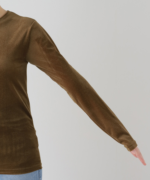 JOURNAL STANDARD（ジャーナルスタンダード）の「シアーベロアロングスリーブTEE（Tシャツ/カットソー・レディース・ピンク/ブラウン系その他・FREE）」の11枚目の写真