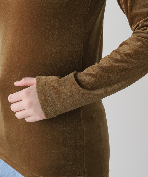 JOURNAL STANDARD（ジャーナルスタンダード）の「シアーベロアロングスリーブTEE（Tシャツ/カットソー・レディース・ピンク/ブラウン系その他・FREE）」の12枚目の写真