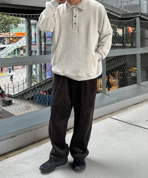 CIAOPANIC TYPY（チャオパニックティピー）の「コーデュロイワイドタックパンツ（その他パンツ・メンズ・アイボリー/チャコールグレー/ブラウン・MEDIUM/LARGE）」の13枚目の写真