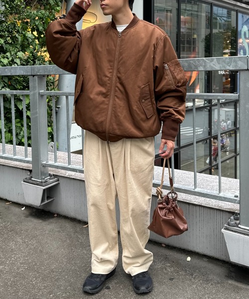 CIAOPANIC TYPY（チャオパニックティピー）の「コーデュロイワイドタックパンツ（その他パンツ・メンズ・アイボリー/チャコールグレー/ブラウン・MEDIUM/LARGE）」の9枚目の写真