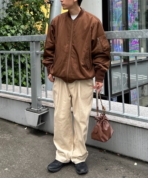 CIAOPANIC TYPY（チャオパニックティピー）の「コーデュロイワイドタックパンツ（その他パンツ・メンズ・アイボリー/チャコールグレー/ブラウン・MEDIUM/LARGE）」の10枚目の写真