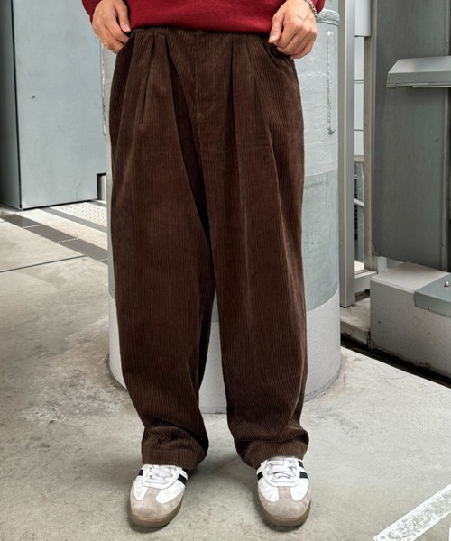 CIAOPANIC TYPY（チャオパニックティピー）の「コーデュロイワイドタックパンツ（その他パンツ・メンズ・アイボリー/チャコールグレー/ブラウン・MEDIUM/LARGE）」の18枚目の写真