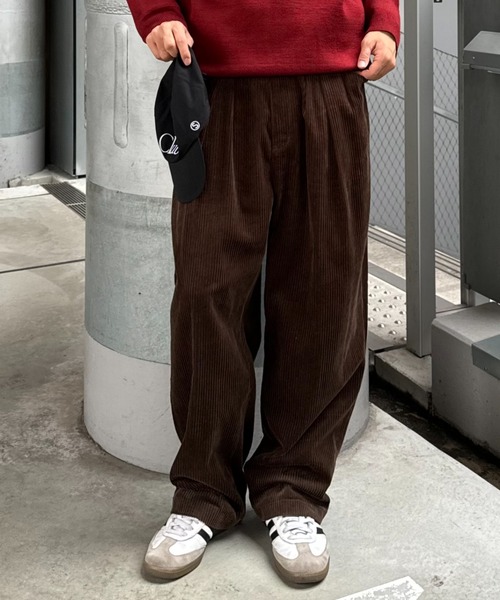 CIAOPANIC TYPY（チャオパニックティピー）の「コーデュロイワイドタックパンツ（その他パンツ・メンズ・アイボリー/チャコールグレー/ブラウン・MEDIUM/LARGE）」の19枚目の写真