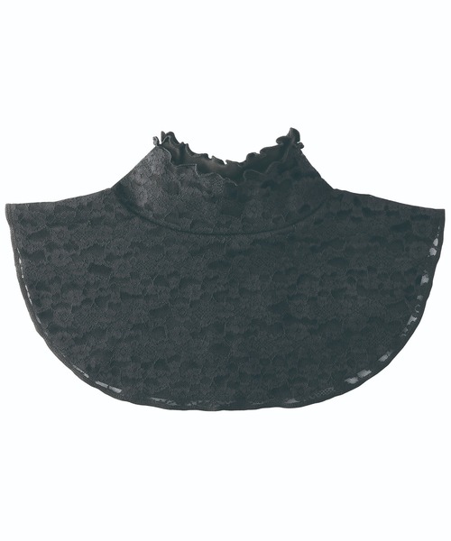 FUNALIVE（ファンアライブ）の「首元綺麗　あったかレースネックカバー（ネックウォーマー/スヌード・レディース・ライトグレー/ブラック・FREE）」の3枚目の写真