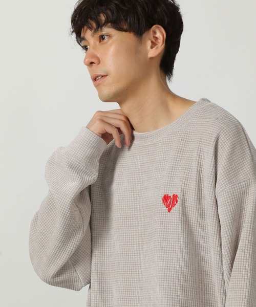 LAKOLE（ラコレ）の「カットモール刺繍プルオーバー / 147410（スウェット・メンズ・ブラック/ブルー/チェリーレッド/ライトグレー・LARGE/MEDIUM/X-LARGE）」の3枚目の写真