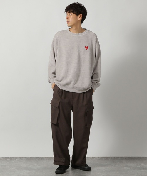 LAKOLE（ラコレ）の「カットモール刺繍プルオーバー / 147410（スウェット・メンズ・ブラック/ブルー/チェリーレッド/ライトグレー・LARGE/MEDIUM/X-LARGE）」の7枚目の写真