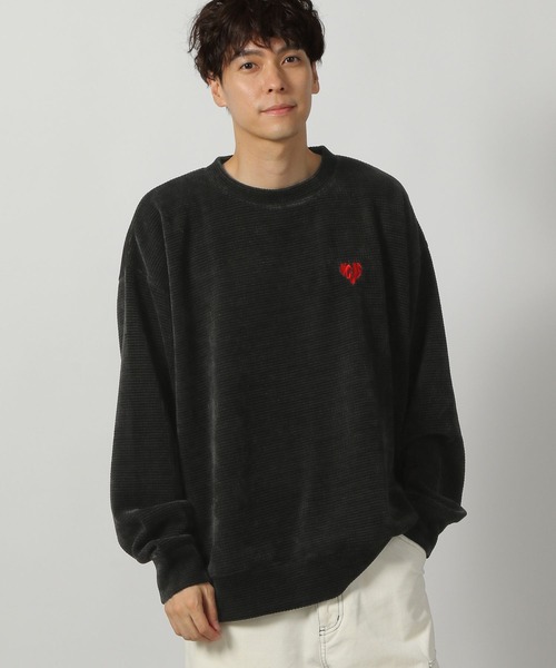 LAKOLE（ラコレ）の「カットモール刺繍プルオーバー / 147410（スウェット・メンズ・ブラック/ブルー/チェリーレッド/ライトグレー・LARGE/MEDIUM/X-LARGE）」の6枚目の写真