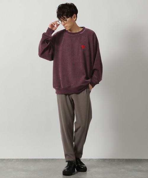 LAKOLE（ラコレ）の「カットモール刺繍プルオーバー / 147410（スウェット・メンズ・ブラック/ブルー/チェリーレッド/ライトグレー・LARGE/MEDIUM/X-LARGE）」の10枚目の写真