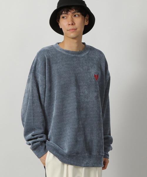 LAKOLE（ラコレ）の「カットモール刺繍プルオーバー / 147410（スウェット・メンズ・ブラック/ブルー/チェリーレッド/ライトグレー・LARGE/MEDIUM/X-LARGE）」の9枚目の写真