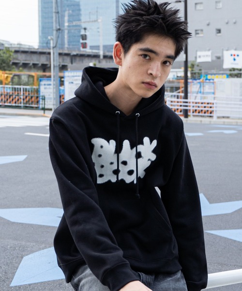 セール】WEGO/リラックスフィットスプレーグラフィックパーカー
