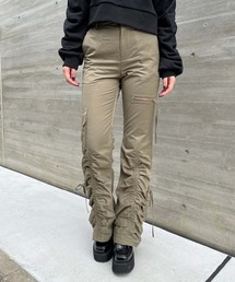 ENVYM | サイドポケットギャザーフレアパンツ(デニムパンツ)