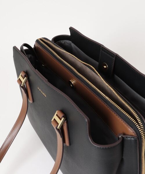 & chouette(アンドシュエット)の「バイカラーA4トートバッグ《仕事・通勤・通学》(トートバッグ・レディース・ベージュ/ブラック・FREE)」の17枚目の写真
