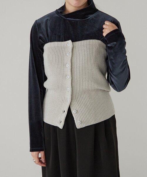 【セール】ラメニットベアトップ（ニット/セーター）｜earthy（アーシー）