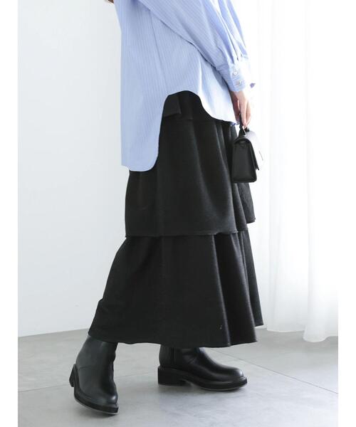 Te chichi（テチチ）の「【WEB限定】ラメティアードスカート（スカート・レディース・ブラック/シルバー/ブルー・F）」の2枚目の写真