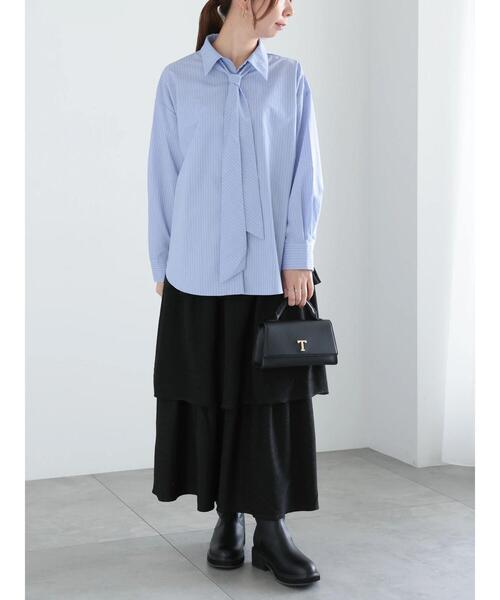 Te chichi（テチチ）の「【WEB限定】ラメティアードスカート（スカート・レディース・ブラック/シルバー/ブルー・F）」の10枚目の写真