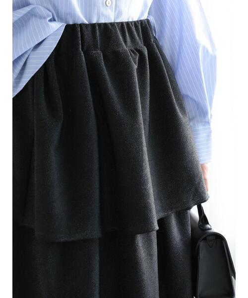 Te chichi（テチチ）の「【WEB限定】ラメティアードスカート（スカート・レディース・ブラック/シルバー/ブルー・F）」の17枚目の写真
