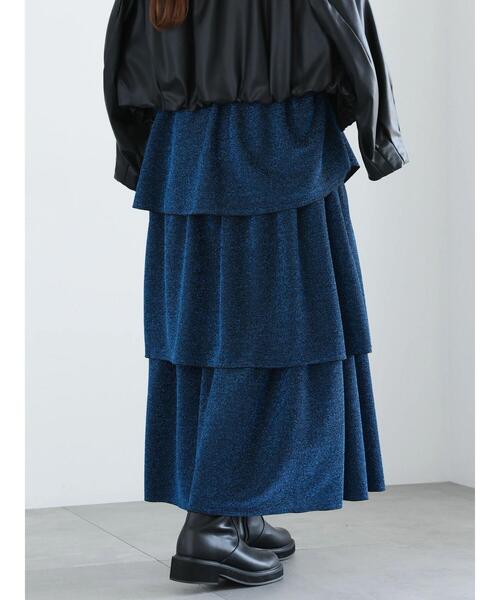 Te chichi（テチチ）の「【WEB限定】ラメティアードスカート（スカート・レディース・ブラック/シルバー/ブルー・F）」の21枚目の写真