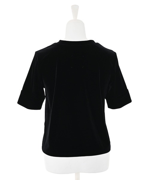 Narcissus(ナルシス)の「【MIDVEIN】ベロアTシャツ(Tシャツ/カットソー・レディース・レッド/ブラック・FREE)」の5枚目の写真