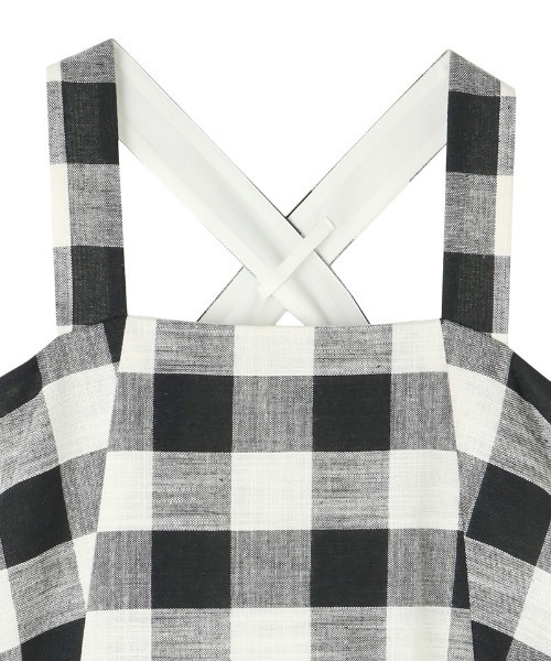 JENNE(ジェンヌ)の「リネン風大人チェックワンピース(ワンピース・レディース・ブラック・SMALL/MEDIUM/LARGE)」の16枚目の写真