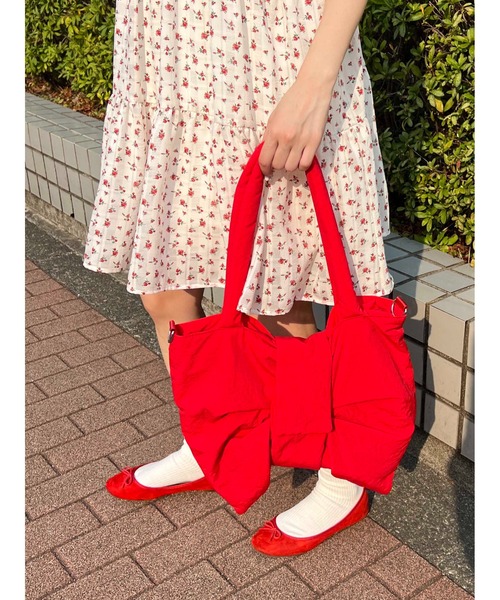 WC（ダブル シー）の「パテッドリボンショルダーバッグ（ショルダーバッグ・レディース・アイボリー/ブラック/レッド・FREE）」の15枚目の写真